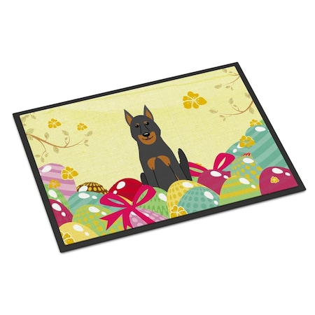 Carolines Treasures 18 x 27 in. Easter Eggs Beauce Shepherd Dog Indoor or Outdoor Mat BB6080MAT